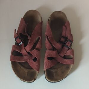 Birkenstock Birki's Calais Criss Cross Suede Strap Sandals